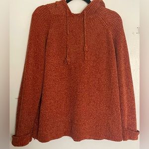 Boutique Burnt Orange Hooded Sweater
